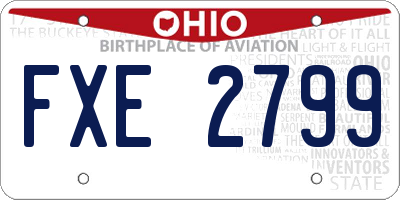 OH license plate FXE2799