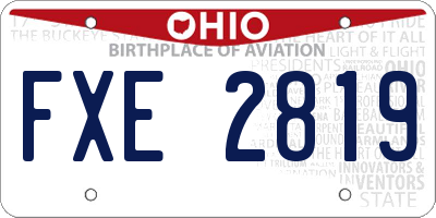OH license plate FXE2819