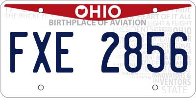 OH license plate FXE2856