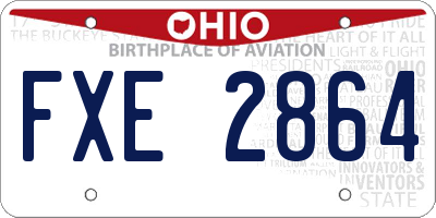 OH license plate FXE2864