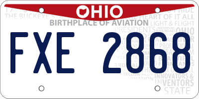 OH license plate FXE2868