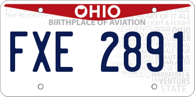 OH license plate FXE2891