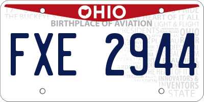 OH license plate FXE2944