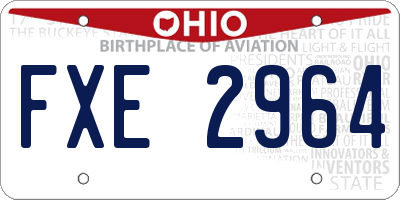 OH license plate FXE2964