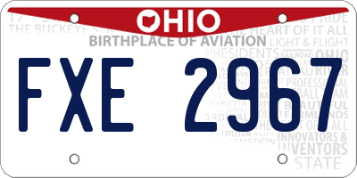 OH license plate FXE2967