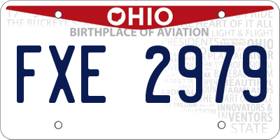 OH license plate FXE2979