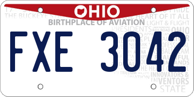 OH license plate FXE3042