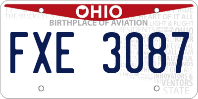 OH license plate FXE3087