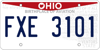 OH license plate FXE3101