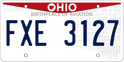 OH license plate FXE3127