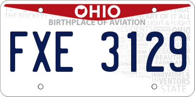 OH license plate FXE3129