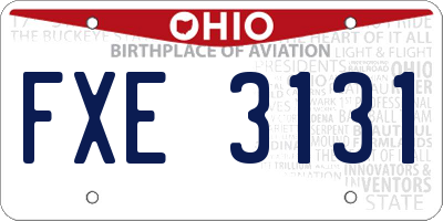OH license plate FXE3131