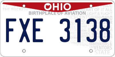 OH license plate FXE3138