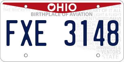 OH license plate FXE3148