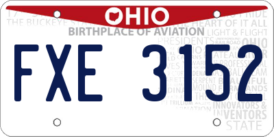 OH license plate FXE3152