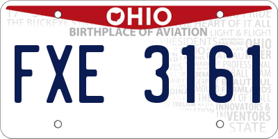 OH license plate FXE3161