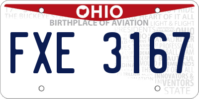 OH license plate FXE3167