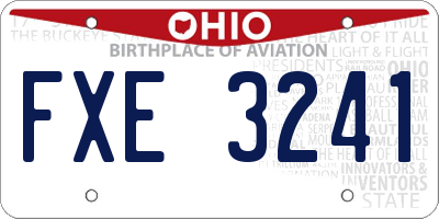 OH license plate FXE3241