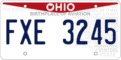 OH license plate FXE3245