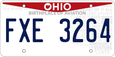 OH license plate FXE3264