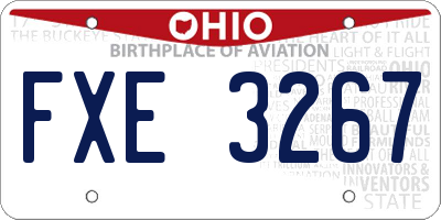 OH license plate FXE3267