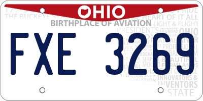 OH license plate FXE3269