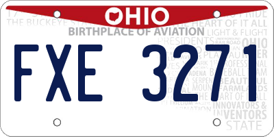 OH license plate FXE3271