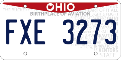 OH license plate FXE3273