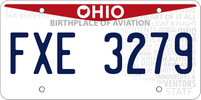 OH license plate FXE3279
