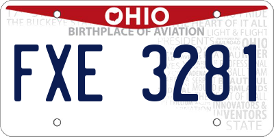 OH license plate FXE3281