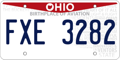 OH license plate FXE3282