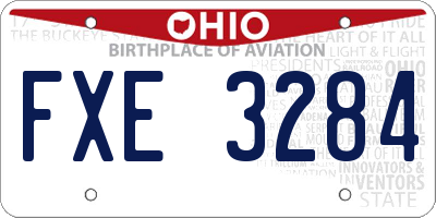 OH license plate FXE3284