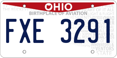 OH license plate FXE3291
