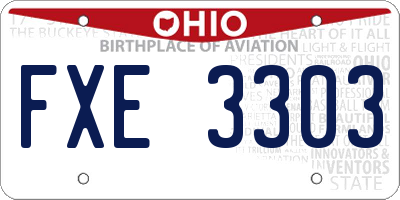 OH license plate FXE3303