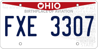 OH license plate FXE3307