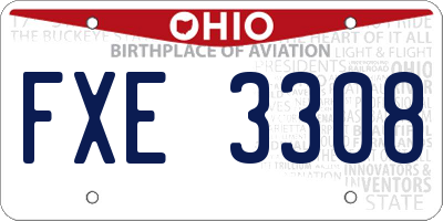 OH license plate FXE3308