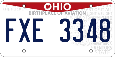 OH license plate FXE3348