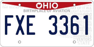 OH license plate FXE3361