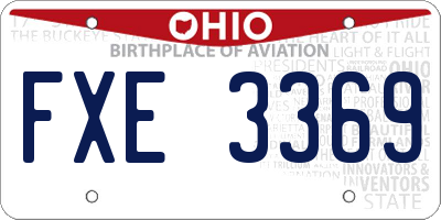 OH license plate FXE3369