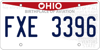 OH license plate FXE3396