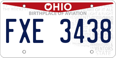 OH license plate FXE3438