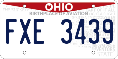 OH license plate FXE3439