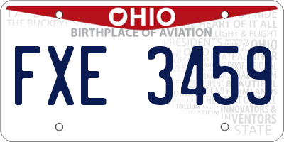 OH license plate FXE3459