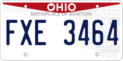 OH license plate FXE3464