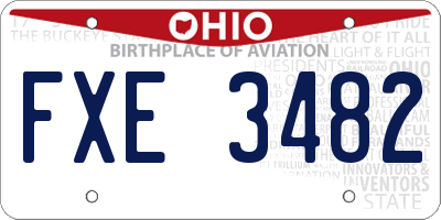 OH license plate FXE3482