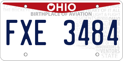 OH license plate FXE3484