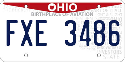 OH license plate FXE3486
