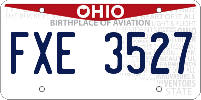 OH license plate FXE3527