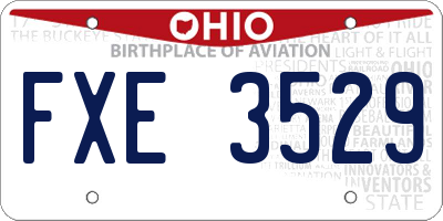 OH license plate FXE3529