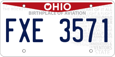 OH license plate FXE3571